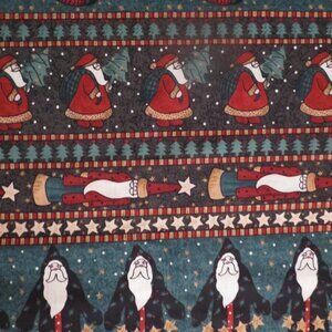 Cotton Quilt Fabric Debbie Mumm Primitive Santa Stripe 2 yards Craft #BT